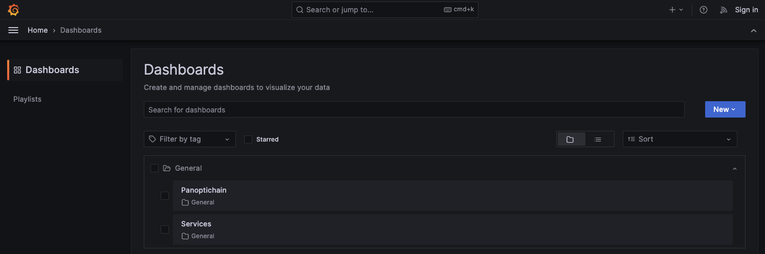 Panoptichain Dashboard